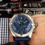 Perfect Replica Breitling Avenger Stainless Steel Case Blue Rubber Strap 43mm Watch